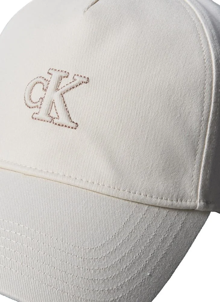 CALVIN KLEIN  Monogram Shine Embroidery Moire Cap for Women | Best Price UAE